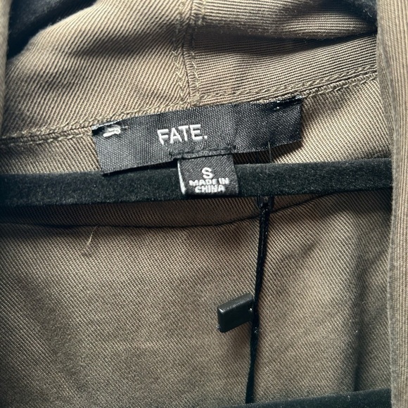 NWT FATE Women’s Open Cinch Waist Pocket Vest- Army Green/ Size Small - Picture 6 of 8